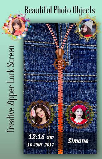 Jeans Zipper Lock Screen 3 تصوير الشاشة