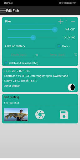 fish trace - Fishing logbook screenshot 4