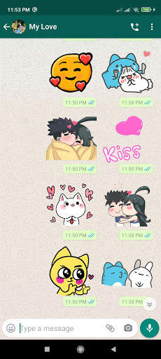 ملصقات واتس اب حب متحركة 2021 💕 WaStickerApps 2 تصوير الشاشة