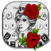 Tattoo Rose Clavier Thème icon
