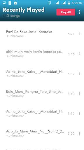 Music player screenshot 1
