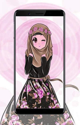 Hijab Muslimah Wallpapers Cartoon screenshot 2