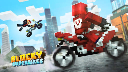 Blocky Superbikes Race Game screenshot 6