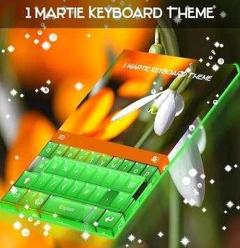 1 Martie Keyboard Theme screenshot 1