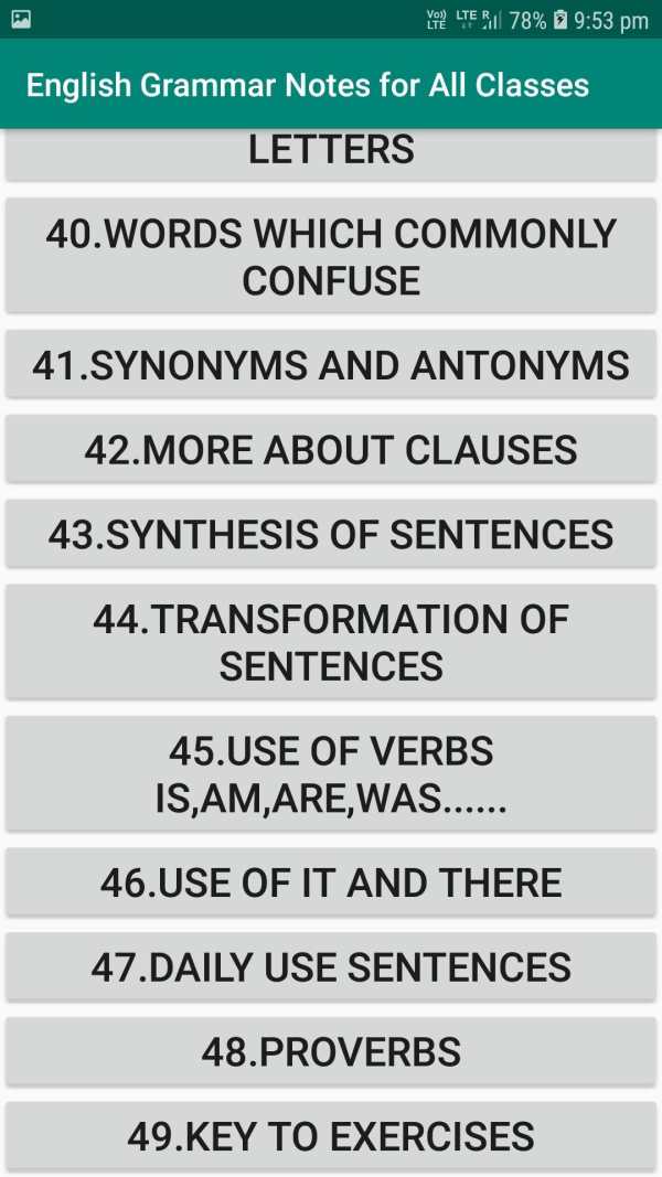 English Grammar Notes for All Classes screenshot 2