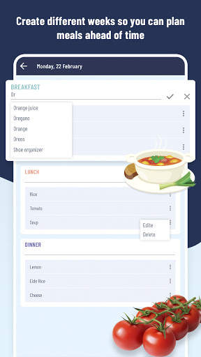 Weekly Meal Planner - Grocery Shopping List screenshot 3