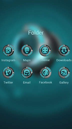 Neon Mecha Go Launcher Theme screenshot 4