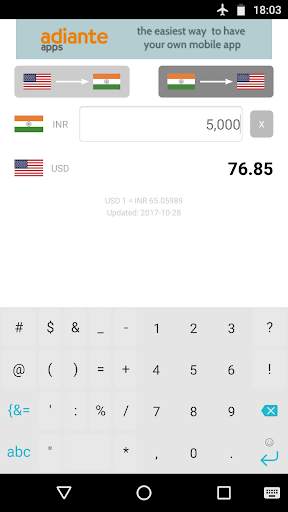 Dollar to Indian Rupee screenshot 2