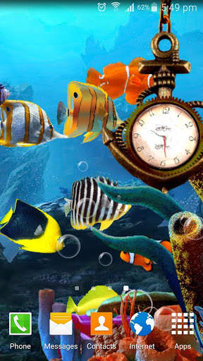 Aquarium Live Wallpaper - Analog Clock screenshot 4