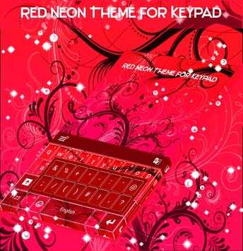 Red Neon Theme For Keypad screenshot 1
