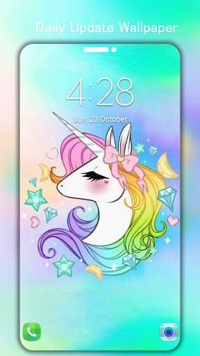 🦄 Rainbow Unicorn Glitter Wallpaper 4K [UHD] screenshot 6