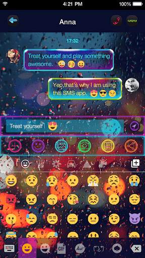 Luminous Emoji Keyboard Theme स्क्रीनशॉट 2