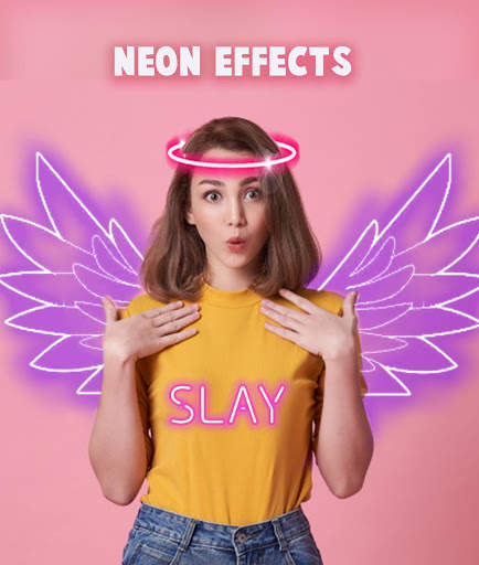 Neon horns Devil : Halloween Makeup Photo Editor screenshot 2