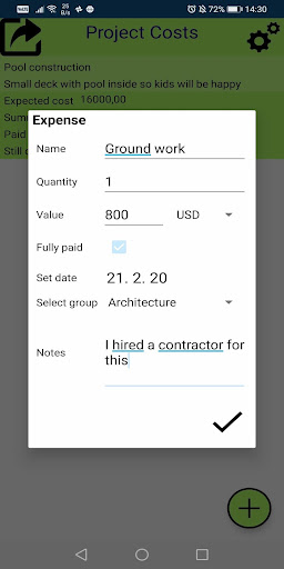 Project Costs PRO screenshot 5