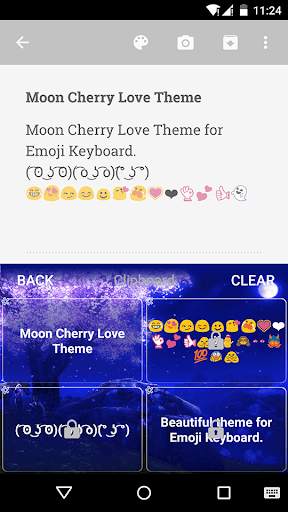 Moon Cherry Emoji Keyboard screenshot 4