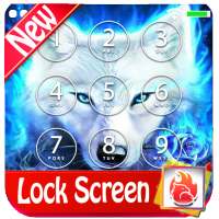 Wolf Lock screen Passcode, Neon Wolf HD Wallpaper logo