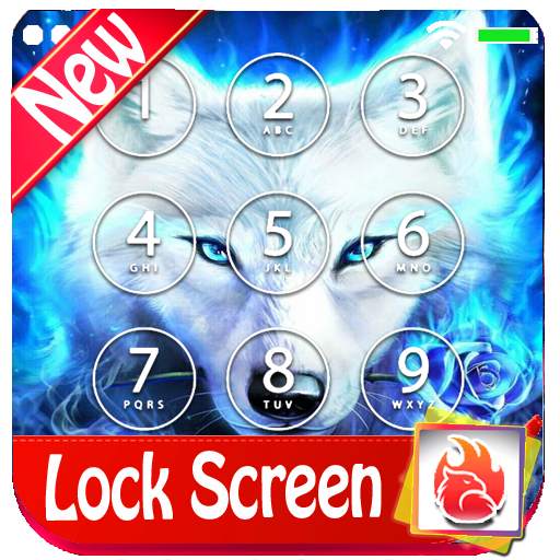 Wolf Lock screen Passcode, Neon Wolf HD Wallpaper 1.18
