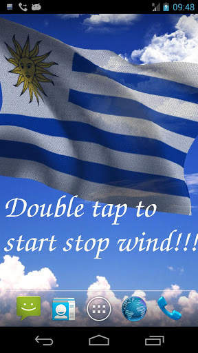Uruguay Flag Live Wallpaper screenshot 2