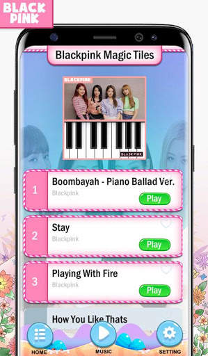 Black Pink Piano Magic Tiles screenshot 1