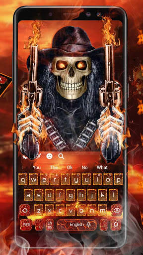 Horror Skull Cowboy Keyboard Theme screenshot 2
