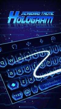 3D Hologram Neon Emoji Keyboard Theme screenshot 4