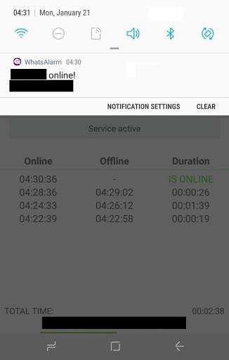 WhatsAlarm 4 screenshot 2