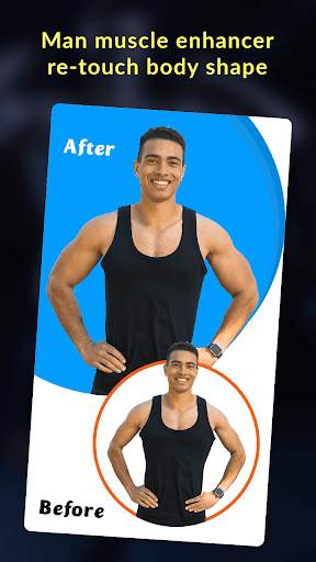 Man Muscle Enhancer - Retouch Body Shape स्क्रीनशॉट 1
