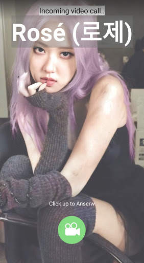 Rose Video Call Blackpink- Video Call Simulation screenshot 4
