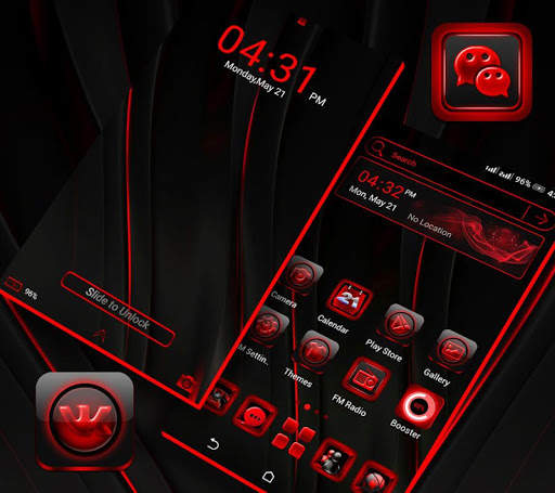 Red Black Launcher Theme screenshot 6