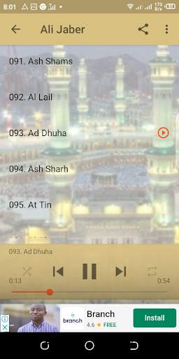 Sheik Ali Jaber MP3 Quran screenshot 3