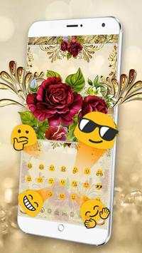 Luxurious Golden Rose Keyboard screenshot 3