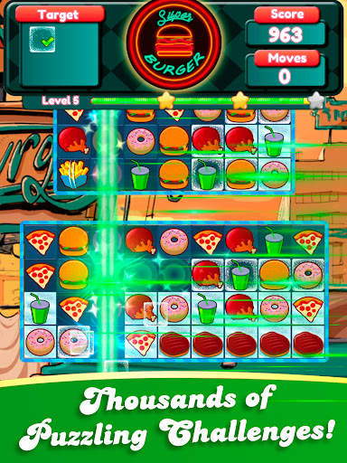 Crush The Burger Match 3 Game screenshot 2