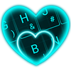 Live Neon Blue Heart Keyboard Theme icon