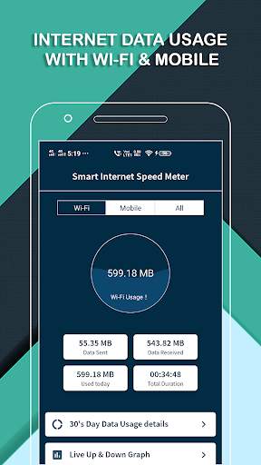 Internet Speed Meter Live screenshot 1
