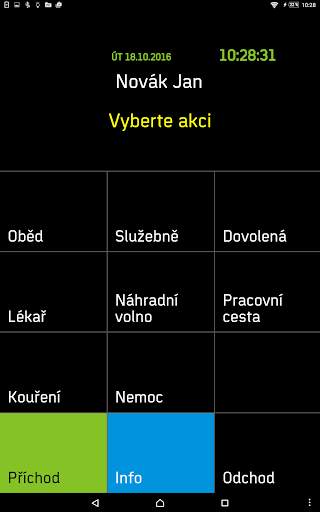 Evidence docházky Aktion screenshot 8