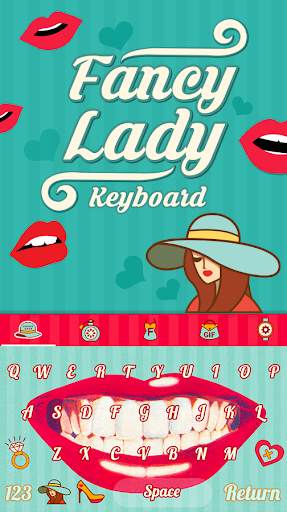 Fancy Lady Kiss Keyboard Theme screenshot 1