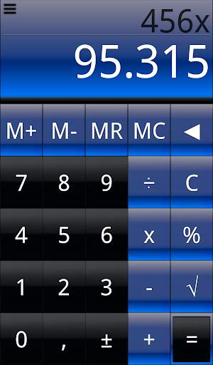 THEME FOR SCALC GLOSSY BLUE screenshot 2