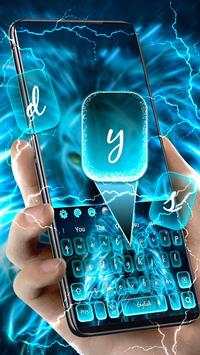 Blue Roaring Lion Keyboard Theme screenshot 2