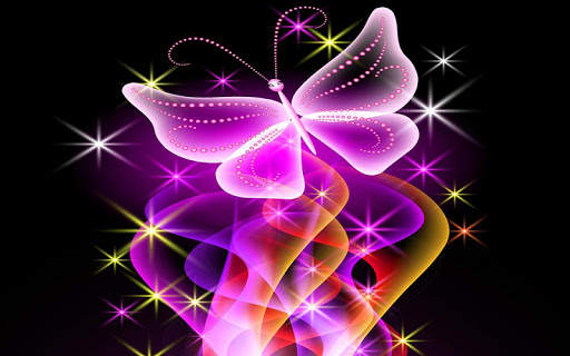 Neon Butterfly Wallpaper screenshot 1
