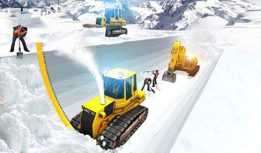 Snow Park Downhill Bulldozer Construction games screenshot 7