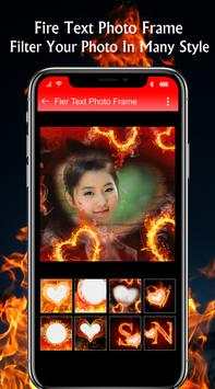 Fire Text Photo Frame 2019 screenshot 4