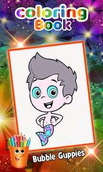 Bubble Guppies Coloring book Drawing Game screenshot 2