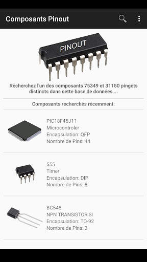 Electronic Component Pinouts screenshot 1