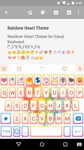 Rainbow Heart Emoji Keyboard screenshot 2