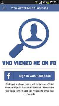 Who Viewed Me On Facebook ? screenshot 1
