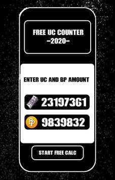 Free UC & Battle Points Counter For Pubg screenshot 1