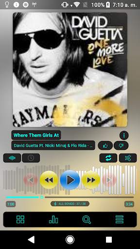 Poweramp v3 skin rainbow screenshot 1