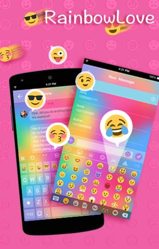 Rainbow Love - Emoji Keyboard screenshot 6