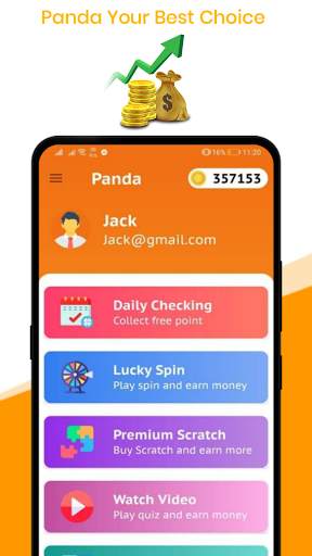 Panda ☞Gift Card & win Reward screenshot 2