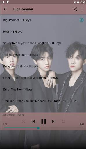 TFBOYS Album of Music screenshot 2